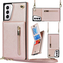 Load image into Gallery viewer, Cross-body Zipper Square TPU+PU Back Cover Case with Holder &amp; Card Slots &amp; Wallet &amp; Strap, For Samsung Galaxy S21 5G, For Samsung Galaxy S21+ 5G, For Samsung Galaxy S21 Ultra 5G, For Samsung Galaxy S20, For Samsung Galaxy S20+                          ...