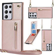 Load image into Gallery viewer, Cross-body Zipper Square TPU+PU Back Cover Case with Holder &amp; Card Slots &amp; Wallet &amp; Strap, For Samsung Galaxy S21 5G, For Samsung Galaxy S21+ 5G, For Samsung Galaxy S21 Ultra 5G, For Samsung Galaxy S20, For Samsung Galaxy S20+                          ...