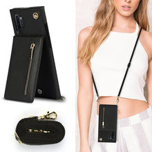 Load image into Gallery viewer, Cross-body Zipper Square TPU+PU Back Cover Case with Holder &amp; Card Slots &amp; Wallet &amp; Strap, For Samsung Galaxy Note10+, For Samsung Galaxy S10, For Samsung Galaxy S10 Plus, For Samsung Galaxy S10e, For Samsung Galaxy S9, For Samsung Galaxy S9 Plus      ...