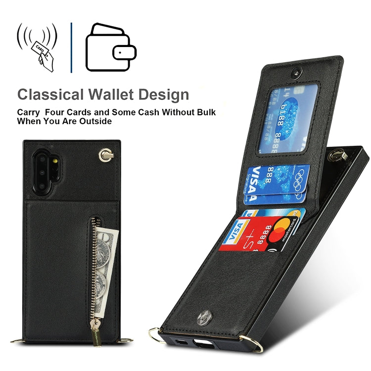 Cross-body Zipper Square TPU+PU Back Cover Case with Holder & Card Slots & Wallet & Strap, For Samsung Galaxy Note10+, For Samsung Galaxy S10, For Samsung Galaxy S10 Plus, For Samsung Galaxy S10e, For Samsung Galaxy S9, For Samsung Galaxy S9 Plus      ...