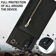 Load image into Gallery viewer, Cross-body Zipper Square TPU+PU Back Cover Case with Holder &amp; Card Slots &amp; Wallet &amp; Strap, For Samsung Galaxy Note10+, For Samsung Galaxy S10, For Samsung Galaxy S10 Plus, For Samsung Galaxy S10e, For Samsung Galaxy S9, For Samsung Galaxy S9 Plus      ...