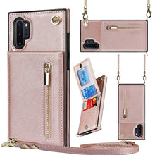 Load image into Gallery viewer, Cross-body Zipper Square TPU+PU Back Cover Case with Holder &amp; Card Slots &amp; Wallet &amp; Strap, For Samsung Galaxy Note10+, For Samsung Galaxy S10, For Samsung Galaxy S10 Plus, For Samsung Galaxy S10e, For Samsung Galaxy S9, For Samsung Galaxy S9 Plus      ...