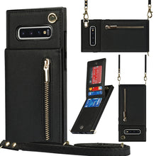 Load image into Gallery viewer, Cross-body Zipper Square TPU+PU Back Cover Case with Holder &amp; Card Slots &amp; Wallet &amp; Strap, For Samsung Galaxy Note10+, For Samsung Galaxy S10, For Samsung Galaxy S10 Plus, For Samsung Galaxy S10e, For Samsung Galaxy S9, For Samsung Galaxy S9 Plus      ...