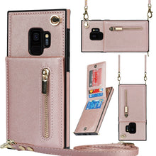 Load image into Gallery viewer, Cross-body Zipper Square TPU+PU Back Cover Case with Holder &amp; Card Slots &amp; Wallet &amp; Strap, For Samsung Galaxy Note10+, For Samsung Galaxy S10, For Samsung Galaxy S10 Plus, For Samsung Galaxy S10e, For Samsung Galaxy S9, For Samsung Galaxy S9 Plus      ...