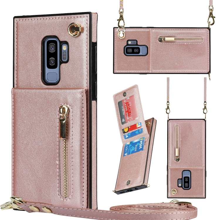 Cross-body Zipper Square TPU+PU Back Cover Case with Holder & Card Slots & Wallet & Strap, For Samsung Galaxy Note10+, For Samsung Galaxy S10, For Samsung Galaxy S10 Plus, For Samsung Galaxy S10e, For Samsung Galaxy S9, For Samsung Galaxy S9 Plus      ...