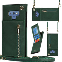Load image into Gallery viewer, Cross-body Zipper Square TPU+PU Back Cover Case with Holder &amp; Card Slots &amp; Wallet &amp; Strap, For Samsung Galaxy Note10+, For Samsung Galaxy S10, For Samsung Galaxy S10 Plus, For Samsung Galaxy S10e, For Samsung Galaxy S9, For Samsung Galaxy S9 Plus      ...