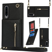 Load image into Gallery viewer, Cross-body Zipper Square TPU+PU Back Cover Case with Holder &amp; Card Slots &amp; Wallet &amp; Strap, For Samsung Galaxy Note10+, For Samsung Galaxy S10, For Samsung Galaxy S10 Plus, For Samsung Galaxy S10e, For Samsung Galaxy S9, For Samsung Galaxy S9 Plus      ...
