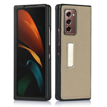 Load image into Gallery viewer, Lychee Texture Leather Protective Case with Holder, For Samsung Galaxy Z Fold2 5G