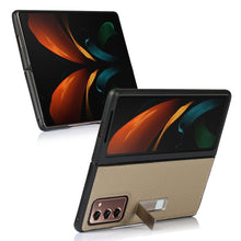 Load image into Gallery viewer, Lychee Texture Leather Protective Case with Holder, For Samsung Galaxy Z Fold2 5G