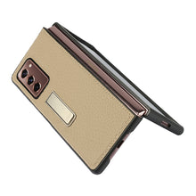 Load image into Gallery viewer, Lychee Texture Leather Protective Case with Holder, For Samsung Galaxy Z Fold2 5G