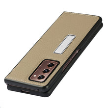 Load image into Gallery viewer, Lychee Texture Leather Protective Case with Holder, For Samsung Galaxy Z Fold2 5G