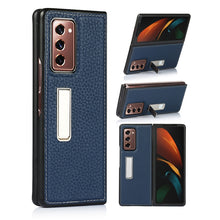 Load image into Gallery viewer, Lychee Texture Leather Protective Case with Holder, For Samsung Galaxy Z Fold2 5G