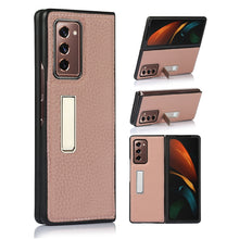 Load image into Gallery viewer, Lychee Texture Leather Protective Case with Holder, For Samsung Galaxy Z Fold2 5G