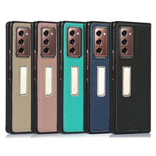 Load image into Gallery viewer, Lychee Texture Leather Protective Case with Holder, For Samsung Galaxy Z Fold2 5G
