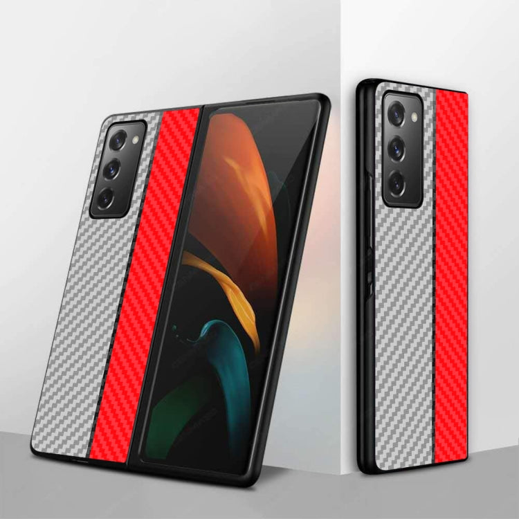 Carbon Fiber Texture Color Matching Protective Case, For Samsung Galaxy Z Fold2 5G