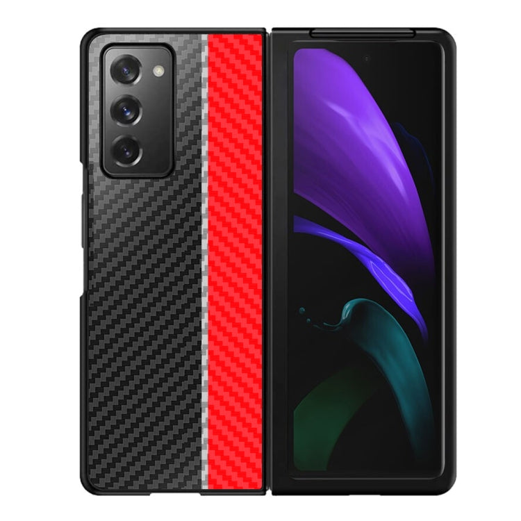 Carbon Fiber Texture Color Matching Protective Case, For Samsung Galaxy Z Fold2 5G