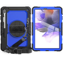 Load image into Gallery viewer, Shockproof Colorful Silicone + PC Protective Case with Holder &amp; Shoulder Strap &amp; Hand Strap &amp; Pen Slot For Samsung Galaxy Tab, For Samsung Galaxy Tab S7 FE 12.4 inch 2021 SM-T730 / SM-T736B