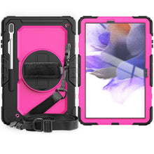 Load image into Gallery viewer, Shockproof Colorful Silicone + PC Protective Case with Holder &amp; Shoulder Strap &amp; Hand Strap &amp; Pen Slot For Samsung Galaxy Tab, For Samsung Galaxy Tab S7 FE 12.4 inch 2021 SM-T730 / SM-T736B