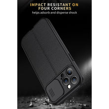 Load image into Gallery viewer, Litchi Texture Sliding Camshield TPU Protective Case, For iPhone 11, For iPhone 11 Pro, For iPhone 11 Pro Max, For iPhone 12, For iPhone 12 Pro, For iPhone 12 Pro Max