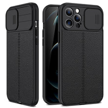 Load image into Gallery viewer, Litchi Texture Sliding Camshield TPU Protective Case, For iPhone 11, For iPhone 11 Pro, For iPhone 11 Pro Max, For iPhone 12 mini, For iPhone 12, For iPhone 12 Pro, For iPhone 12 Pro Max