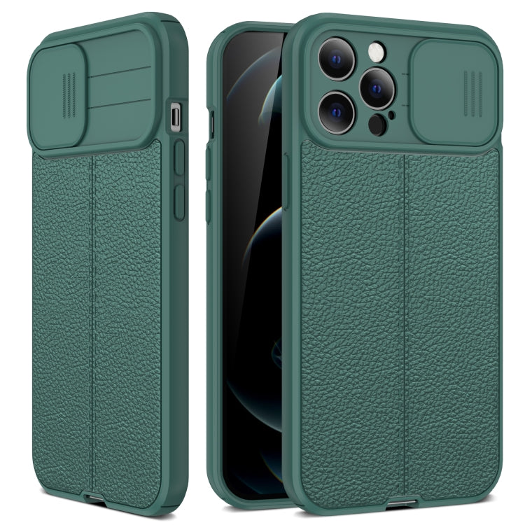 Litchi Texture Sliding Camshield TPU Protective Case, For iPhone 11, For iPhone 11 Pro, For iPhone 11 Pro Max, For iPhone 12 mini, For iPhone 12, For iPhone 12 Pro, For iPhone 12 Pro Max
