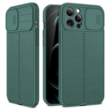 Load image into Gallery viewer, Litchi Texture Sliding Camshield TPU Protective Case, For iPhone 11, For iPhone 11 Pro, For iPhone 11 Pro Max, For iPhone 12, For iPhone 12 Pro, For iPhone 12 Pro Max