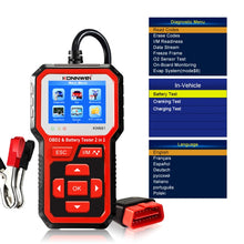 Load image into Gallery viewer, KONNWEI KW681 Car 2.4 inch TFT Screen OBD Fault Diagnosis + 6V-12V Battery Tester Support 9 Languages, KW681