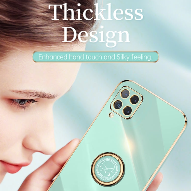 XINLI Straight Edge 6D Electroplate TPU Phone Case with Ring Holder, For Samsung Galaxy A22 4G, For Samsung Galaxy A52 5G, For Samsung Galaxy A72 5G, For Samsung Galaxy A82 5G