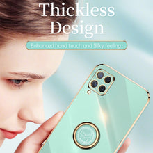 Load image into Gallery viewer, XINLI Straight Edge 6D Electroplate TPU Phone Case with Ring Holder, For Samsung Galaxy A22 4G, For Samsung Galaxy A52 5G, For Samsung Galaxy A72 5G, For Samsung Galaxy A82 5G