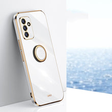 Load image into Gallery viewer, XINLI Straight Edge 6D Electroplate TPU Phone Case with Ring Holder, For Samsung Galaxy A22 4G, For Samsung Galaxy A52 5G, For Samsung Galaxy A72 5G, For Samsung Galaxy A82 5G