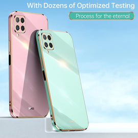XINLI Straight Edge 6D Electroplate TPU Phone Case, For Samsung Galaxy A22 4G, For Samsung Galaxy A52 5G, For Samsung Galaxy A72 5G, For Samsung Galaxy A82 5G