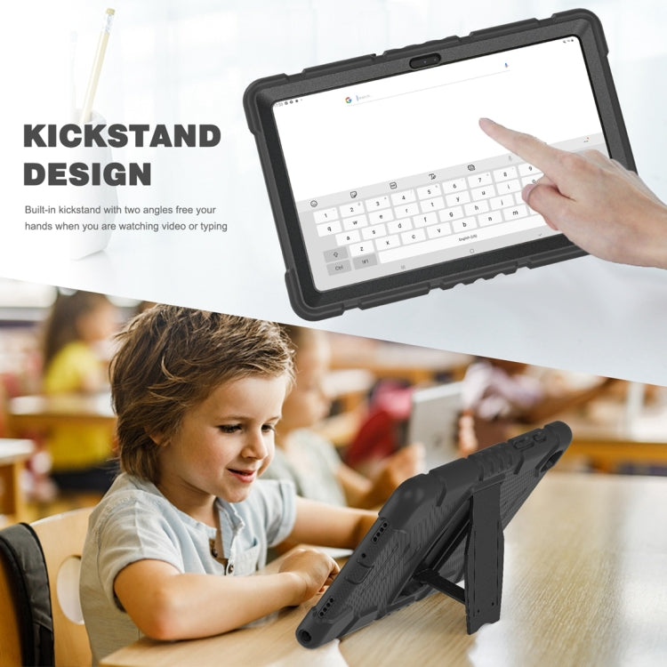 3-Layer Protection Screen Frame + PC + Silicone Shockproof Combination Case with Holder, For Samsung Galaxy Tab A7 T500, For Samsung Galaxy Tab A8.4 2020 T307, For Samsung Galaxy Tab A8.0 2019 T290