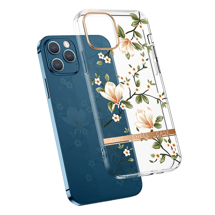 High Translucent Electroplating Flower Pattern TPU + PC Shockproof Case, For iPhone 12 mini, For iPhone 12 / 12 Pro, For iPhone 12 Pro Max, For iPhone 11, For iPhone 11 Pro, For iPhone 11 Pro Max