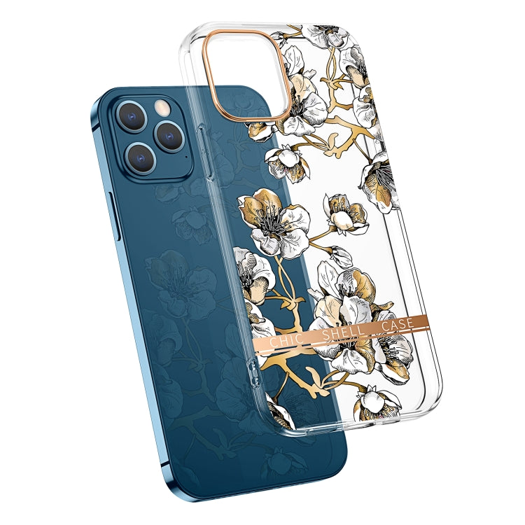 High Translucent Electroplating Flower Pattern TPU + PC Shockproof Case, For iPhone 12 mini, For iPhone 12 / 12 Pro, For iPhone 12 Pro Max, For iPhone 11, For iPhone 11 Pro, For iPhone 11 Pro Max