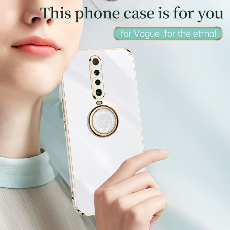 XINLI Straight Edge 6D Electroplate TPU Phone Case with Ring Holder, For Xiaomi Redmi K30, For Xiaomi Redmi K40, For Xiaomi Redmi Note 8 Pro, For Xiaomi Redmi Note 9 4G, For Xiaomi Redmi Note 9 5G, For Xiaomi Redmi Note 9S, For Xiaomi Mi 8