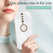 Load image into Gallery viewer, XINLI Straight Edge 6D Electroplate TPU Phone Case with Ring Holder, For Xiaomi Redmi K30, For Xiaomi Redmi K40, For Xiaomi Redmi Note 8 Pro, For Xiaomi Redmi Note 9 4G, For Xiaomi Redmi Note 9 5G, For Xiaomi Redmi Note 9S, For Xiaomi Mi 8