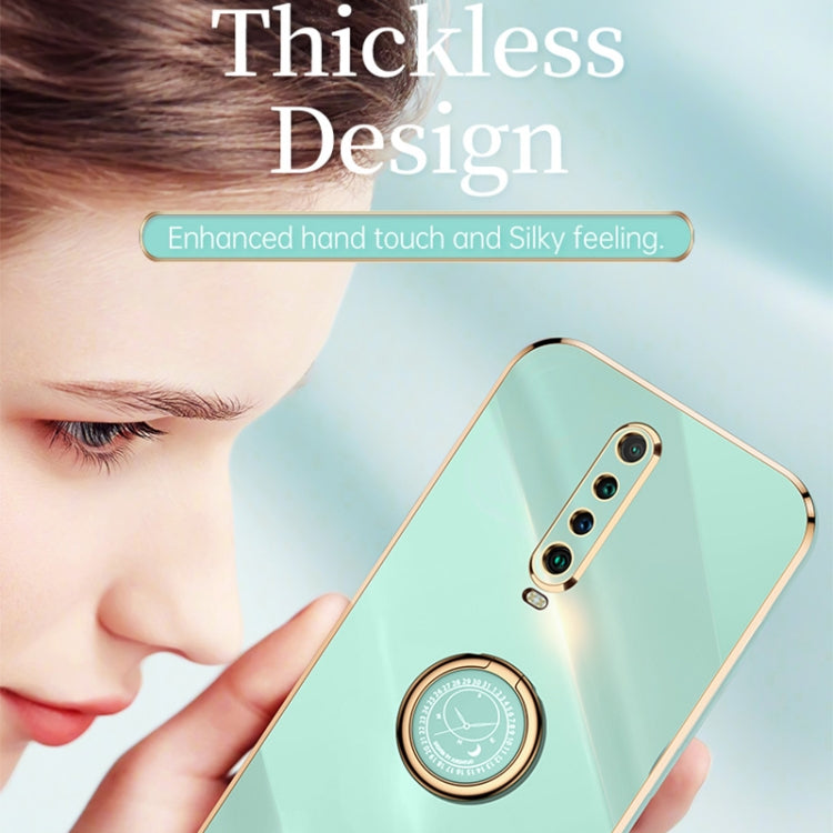 XINLI Straight Edge 6D Electroplate TPU Phone Case with Ring Holder, For Xiaomi Redmi K30, For Xiaomi Redmi K40, For Xiaomi Redmi Note 8 Pro, For Xiaomi Redmi Note 9 4G, For Xiaomi Redmi Note 9 5G, For Xiaomi Redmi Note 9S, For Xiaomi Mi 8