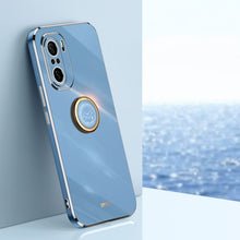 Load image into Gallery viewer, XINLI Straight Edge 6D Electroplate TPU Phone Case with Ring Holder, For Xiaomi Redmi K30, For Xiaomi Redmi K40, For Xiaomi Redmi Note 8 Pro, For Xiaomi Redmi Note 9 4G, For Xiaomi Redmi Note 9 5G, For Xiaomi Redmi Note 9S, For Xiaomi Mi 8