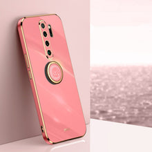 Load image into Gallery viewer, XINLI Straight Edge 6D Electroplate TPU Phone Case with Ring Holder, For Xiaomi Redmi K30, For Xiaomi Redmi K40, For Xiaomi Redmi Note 8 Pro, For Xiaomi Redmi Note 9 4G, For Xiaomi Redmi Note 9 5G, For Xiaomi Redmi Note 9S, For Xiaomi Mi 8