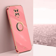 Load image into Gallery viewer, XINLI Straight Edge 6D Electroplate TPU Phone Case with Ring Holder, For Xiaomi Redmi K30, For Xiaomi Redmi K40, For Xiaomi Redmi Note 8 Pro, For Xiaomi Redmi Note 9 4G, For Xiaomi Redmi Note 9 5G, For Xiaomi Redmi Note 9S, For Xiaomi Mi 8