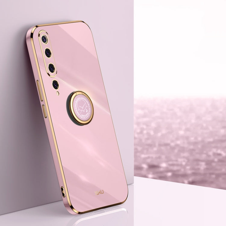XINLI Straight Edge 6D Electroplate TPU Phone Case with Ring Holder, For Xiaomi Mi 9, For Xiaomi Mi 10 5G, For Xiaomi Mi 10S, For Xiaomi Mi 10T Lite 5G, For Xiaomi Mi 11, For Xiaomi Mi 11 Ultra