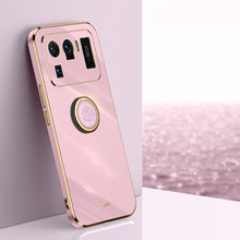 Load image into Gallery viewer, XINLI Straight Edge 6D Electroplate TPU Phone Case with Ring Holder, For Xiaomi Mi 9, For Xiaomi Mi 10 5G, For Xiaomi Mi 10S, For Xiaomi Mi 10T Lite 5G, For Xiaomi Mi 11, For Xiaomi Mi 11 Ultra