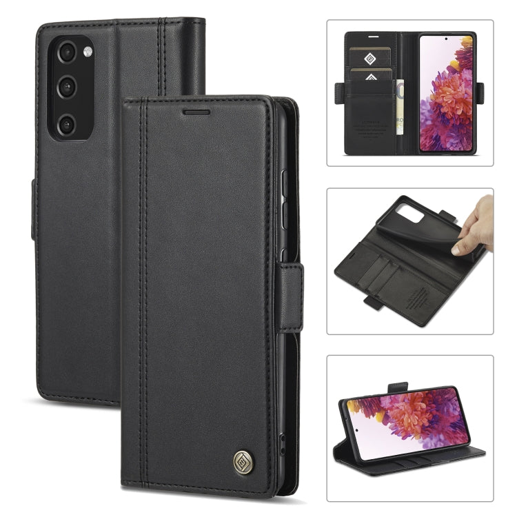 LC.IMEEKE Magnetic Buckle PU + TPU Horizontal Flip Leather Case with Holder & Card Slots & Wallet, For Samsung Galaxy S20 FE, For Samsung Galaxy S21 5G, For Samsung Galaxy S21+ 5G, For Samsung Galaxy S21 FE 5G
