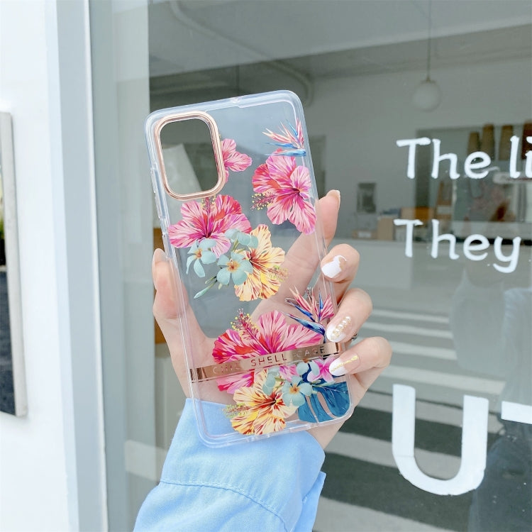 High Translucent Electroplating Flower Pattern TPU + PC Shockproof Case, For Samsung Galaxy S20, For Samsung Galaxy S20+, For Samsung Galaxy S20 Ultra, For Samsung Galaxy S20 FE, For Samsung Galaxy A72 5G / 4G, For Samsung Galaxy A52 5G / 4G           ...
