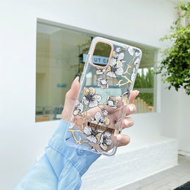 High Translucent Electroplating Flower Pattern TPU + PC Shockproof Case, For Samsung Galaxy S20+, For Samsung Galaxy A51 5G, For Samsung Galaxy A72 5G / 4G, For Samsung Galaxy A52 5G / 4G