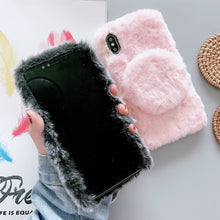 Load image into Gallery viewer, Plush Phone Protect Case with Mirror, For iPhone XS Max