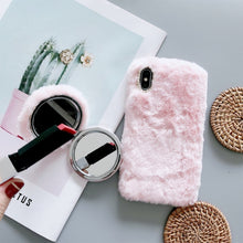 Load image into Gallery viewer, Plush Phone Protect Case with Mirror, For iPhone XS Max
