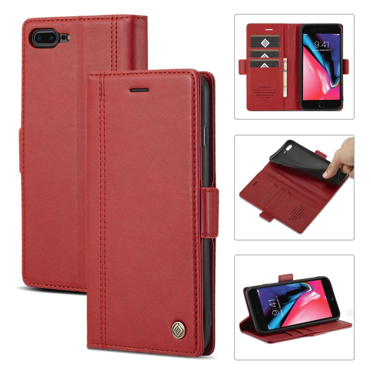 LC.IMEEKE Magnetic Buckle PU + TPU Horizontal Flip Leather Case with Holder & Card Slots & Wallet, For iPhone 8 Plus & 7 Plus, For iPhone X / XS, For iPhone XS Max, For iPhone XR, For iPhone 11, For iPhone 11 Pro, For iPhone 11 Pro Max                 ...