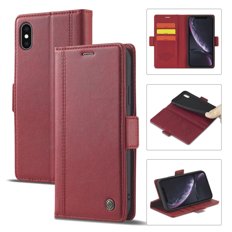 LC.IMEEKE Magnetic Buckle PU + TPU Horizontal Flip Leather Case with Holder & Card Slots & Wallet, For iPhone 8 Plus & 7 Plus, For iPhone X / XS, For iPhone XS Max, For iPhone XR, For iPhone 11, For iPhone 11 Pro, For iPhone 11 Pro Max                 ...