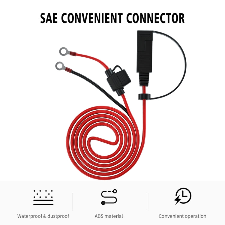 CS-1423A1 1.4m OT Terminal Cable with SAE Socket + 10A Fuse, CS-1423A1